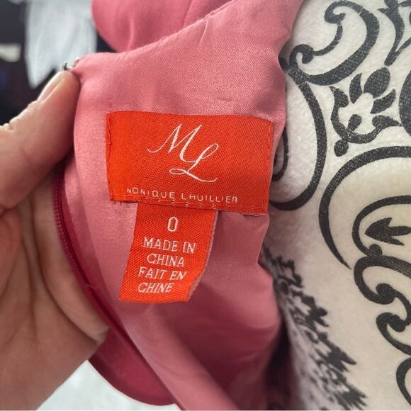 Anthropologie ML Monique Lhuillier Asymmetrical Ruffle Dress - Picture 9 of 10